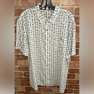 NiCoby Premium men's Happy Hour button down shirt size XL